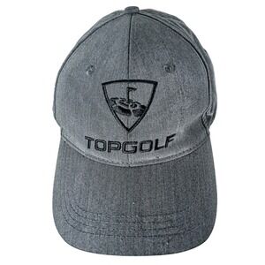 TopGolf Gray Embroidered Logo Snapback Baseball Hat Adjustable Adult Cap